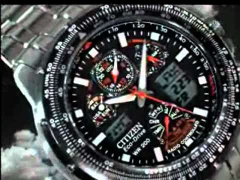 Citizen Mens Titanium Skyhawk AT Flight Chronograph Atomic Watch.
