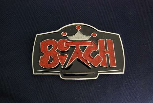 BITCH METAL BELT BUCKLE
