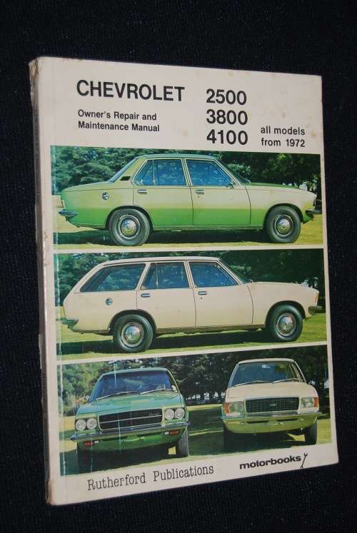 CHEVROLET 2500 3800 4100 OWNER'S REPAIR AND MAINTENANCE MANUAL ALL MODELS FROM 1972