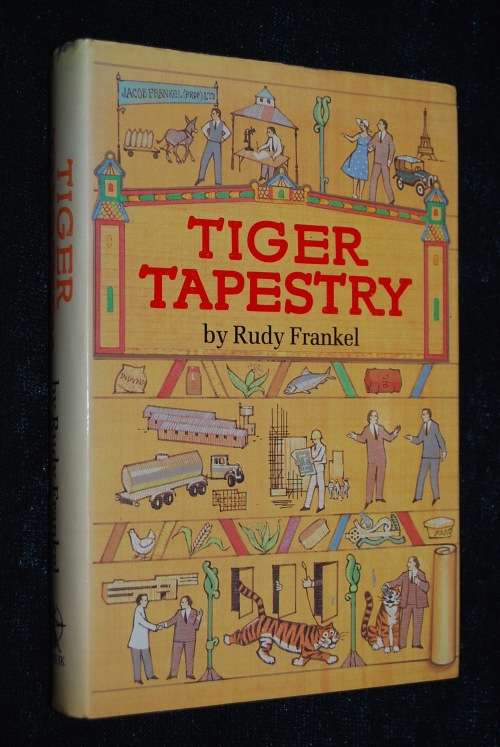 TIGER TAPESTRY BY RUDY FRANKEL INSCRIBED BY AUTHOR