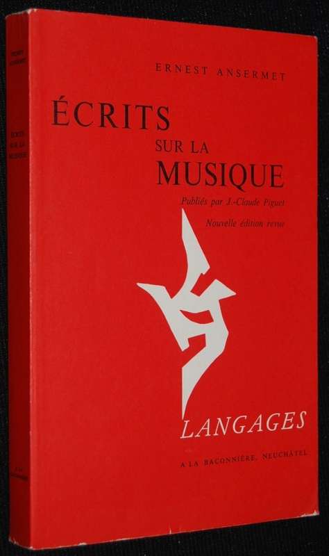 ECRITS SUR LA MUSIQUE BY ERNEST ANSERMET