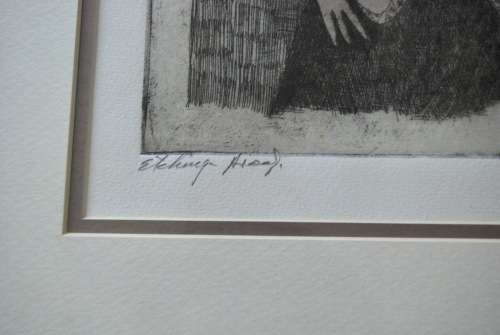 ORIGINAL PIETER VAN DER WESTHUIZEN ETCHING PROOF TITLED LOVING COUPLE