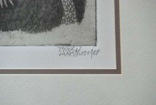ORIGINAL PIETER VAN DER WESTHUIZEN ETCHING PROOF TITLED LOVING COUPLE