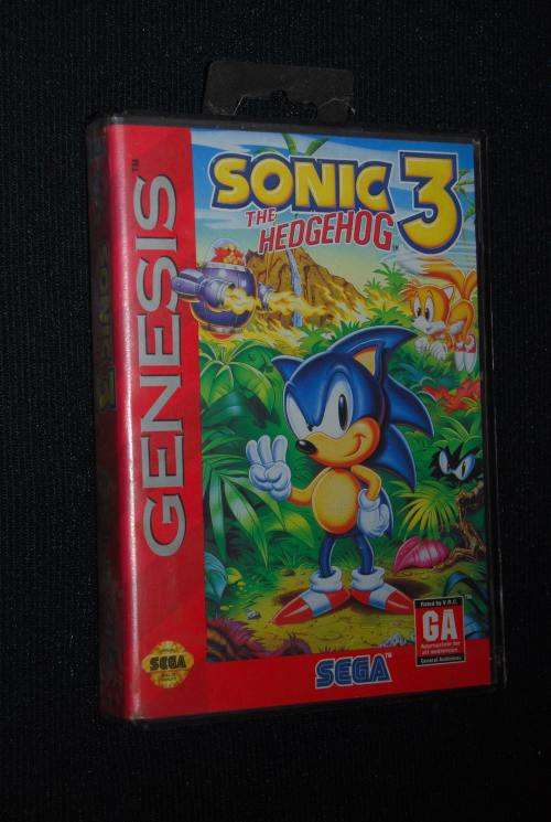 SEGA GENESIS SONIC 3 THE HEDGEHOG GAME CARTRIDGE 1990'S