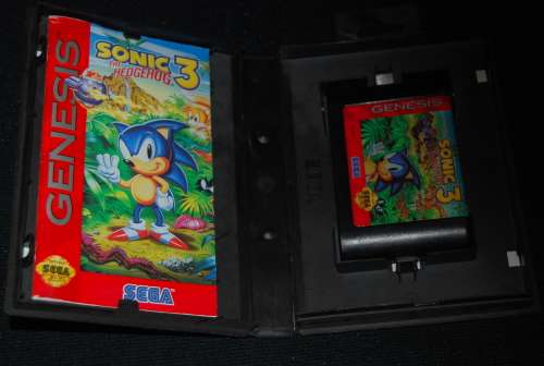SEGA GENESIS SONIC 3 THE HEDGEHOG GAME CARTRIDGE 1990'S