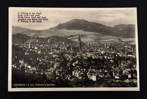 1935 FREIBURG GERMANY PHOTO POST CARD