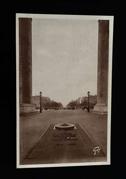 1930`S PARIS TOMBEAU DU SOLDAT INCONNU PHOTO POST CARD BY GUY PHOTOGRAPHER UNUSED