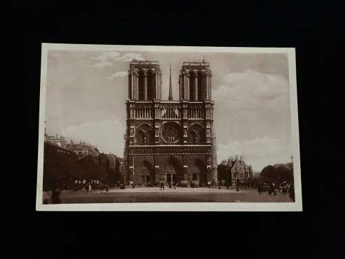 1930'S PARIS PARVIS DE NOTRE DAME PHOTO POST CARD BY GUY PHOTOGRAPHER UNUSED