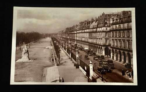 1930'S PARIS RUE DE RIVOLI PHOTO POST CARD BY GUY PHOTOGRAPHER UNUSED