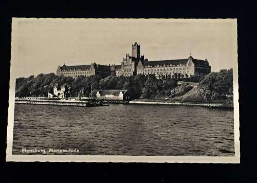 1930'S FLENSBURG, MARINESCHULE GERMANY PHOTO POST CARD UNUSED