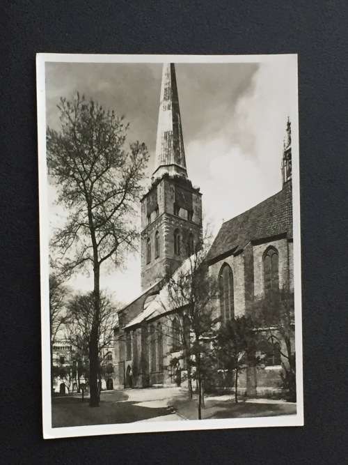 1930`S LUBECK JAKOBIKIRCHE GERMANY PHOTO POST CARD UNUSED