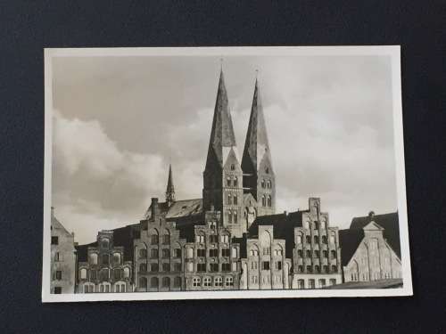 1930`S LUBECK MARIENKIRCHE GERMANY PHOTO POST CARD UNUSED