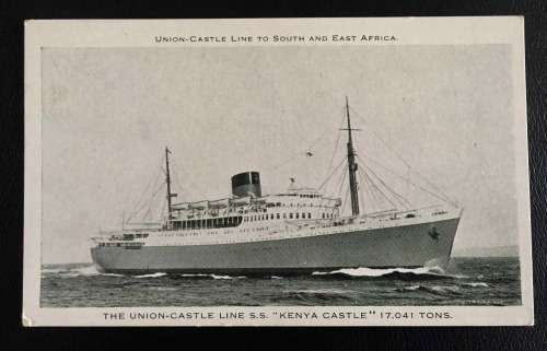 PHOTO POSTCARD UNION CASTLE LINE S.S. KENYA CASTLE