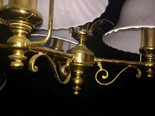 VINTAGE 3 LAMP CHANDELIER