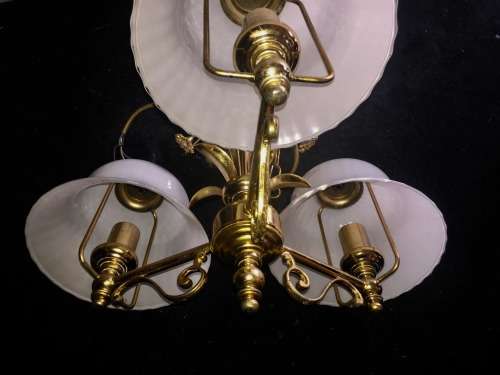 VINTAGE 3 LAMP CHANDELIER