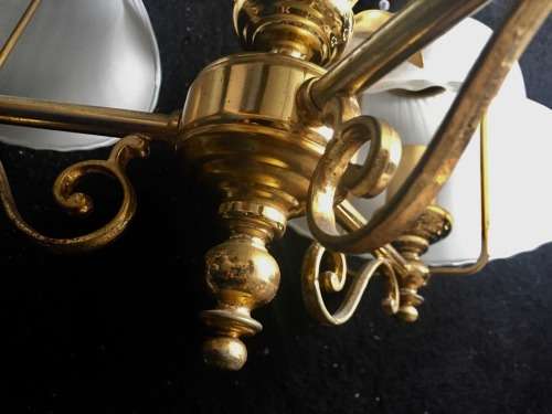 VINTAGE 3 LAMP CHANDELIER