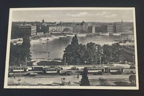 1930`S SWEDEN STOCKHOLM UITSIKT FRAN RIKSDAGSHUSET PHOTO POSTCARD UNUSED