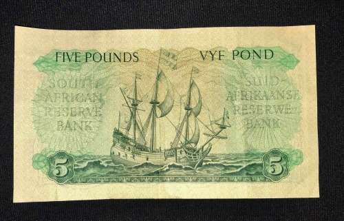 1959 SA FIVE POUNDS / VYF POND NOTE