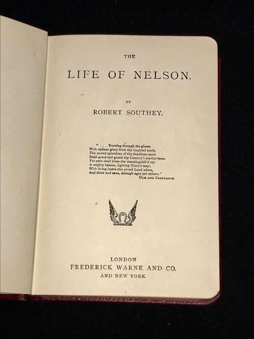 THE LIFE OF NELSON BY ROBERT SOUTHEY