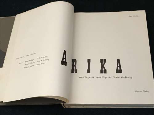 AFRIKA EMIL SCHULTHESS VOLUME 2 VOM AEQUATOR ZUM KAP DER GUTEN HOFFNUNG SIGNED BY AUTHOR (GERMAN)