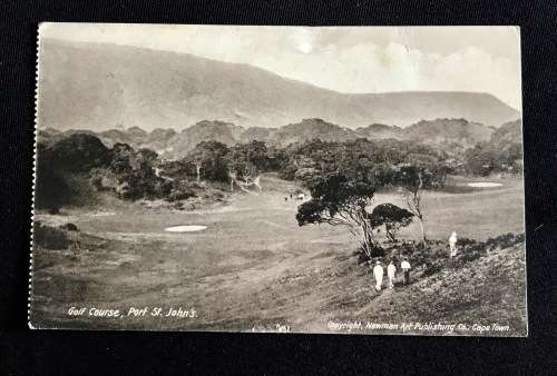 1934 PHOTO POSTCARD OF THE GOLF COURSE IN PORT ST. JOHNS MAILED IN PORT SHEPSTONE