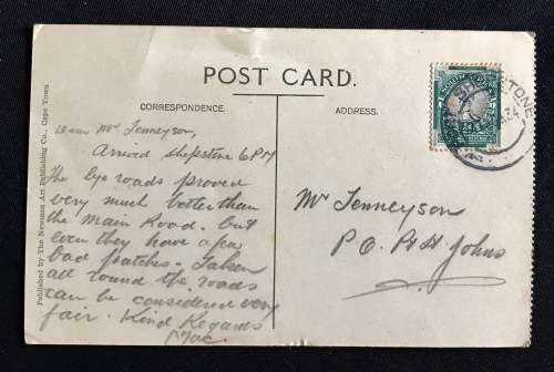 1934 PHOTO POSTCARD OF THE GOLF COURSE IN PORT ST. JOHNS MAILED IN PORT SHEPSTONE