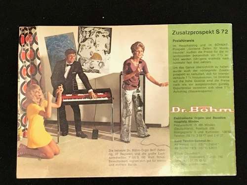 VINTAGE ORGAN USER MANUALS FOR DR. BOHN & WERSI