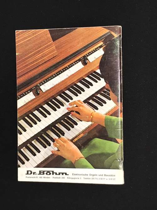 VINTAGE ORGAN USER MANUALS FOR DR. BOHN & WERSI
