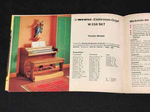 VINTAGE ORGAN USER MANUALS FOR DR. BOHN & WERSI