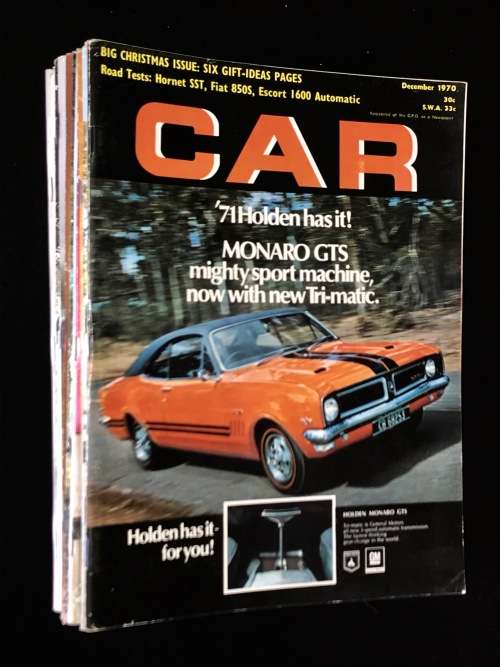 CAR MAGAZINE VINTAGE 1970 COMPLETE YEAR