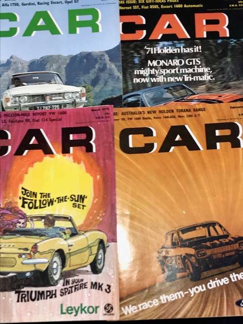 CAR MAGAZINE VINTAGE 1970 COMPLETE YEAR