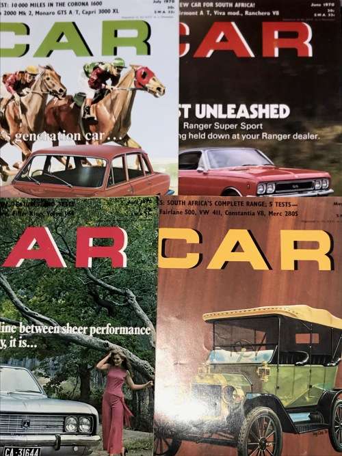 CAR MAGAZINE VINTAGE 1970 COMPLETE YEAR