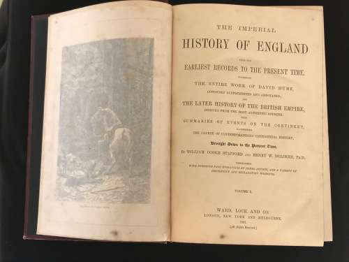 THE IMPERIAL HISTORY OF ENGLAND THE ENTIRE WORK OF DAVID HUME 3 VOLUMES 1891