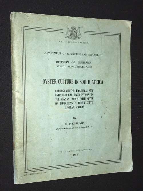 OYSTER CULTURE IN SOUTH AFRICA BY DR P. KORRINGER 1956