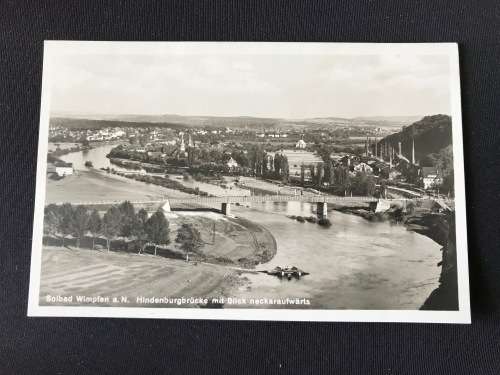 HINDENBURGBRÜCKE DARMSTADT 1929. VINTAGE POSTCARD UNUSED