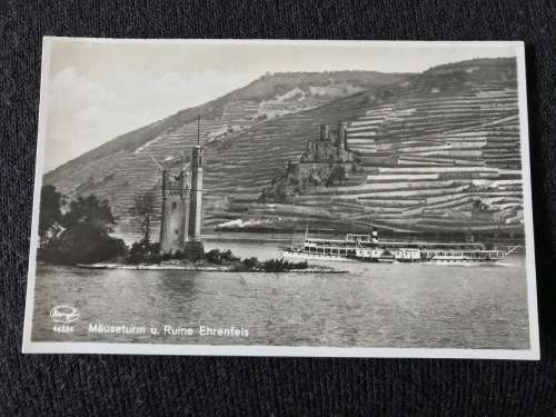 GERMANY, MAUSETURM U RUINE EHRENFELS. VINTAGE UNUSED