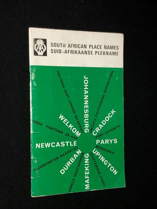 AA SOUTH AFRICAN PLACE NAMES BOOKLET 1ST EDITION 1971