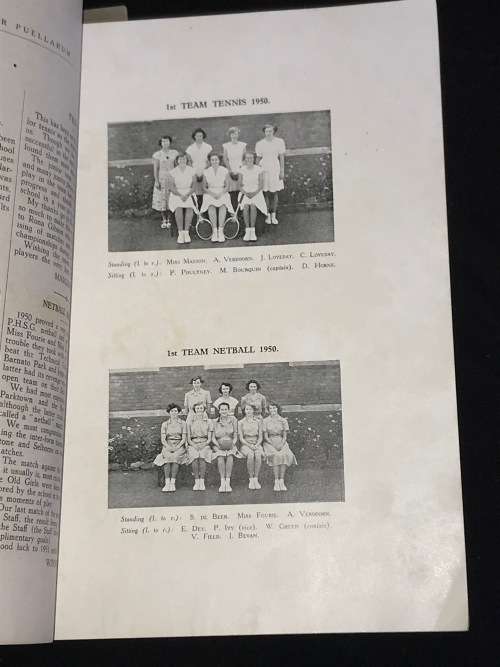 PRETORIA HIGH SCHOOL FOR GIRLS YEAR BOOKS 1949-50 & 1950-51