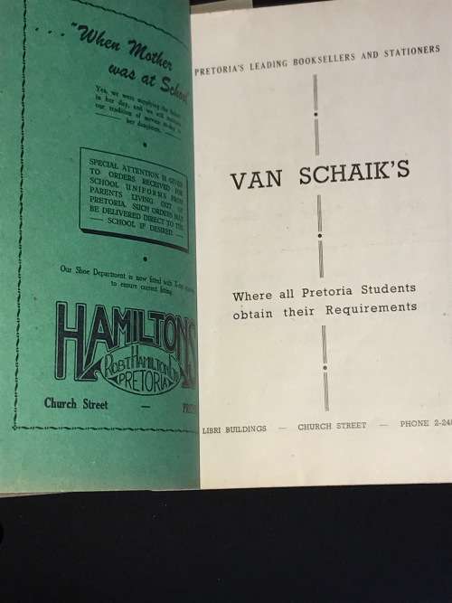 PRETORIA HIGH SCHOOL FOR GIRLS YEAR BOOKS 1949-50 & 1950-51