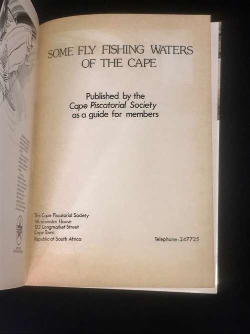 SOME FLY FISHING WATERS OF THE CAPE - CAPE PISCATORIAL SOCIETY 1989