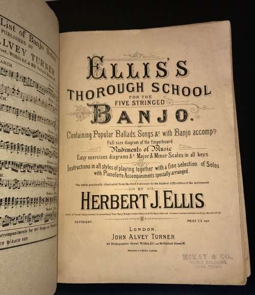 ELLIS`S THOROUGH SCHOOL FOR THE FIVE STRINGED BANJO BY HERBIT J. ELLIS
