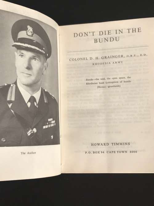DON'T DIE IN THE BUNDU BY COL.D.H. GRAINGER