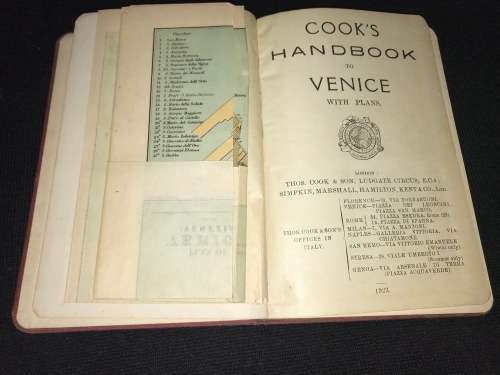 1923 COOK`S TRAVELLER`S HANDBOOK TO VENICE WITH PLANS