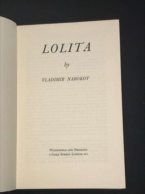 LOLITA BY VLADIMIR NABOKOV 1959 1ST UK EDITION