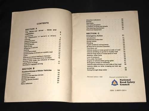 THE MOTOR CAR DRIVER AS ROAD USER VINTAGE BOOKLET