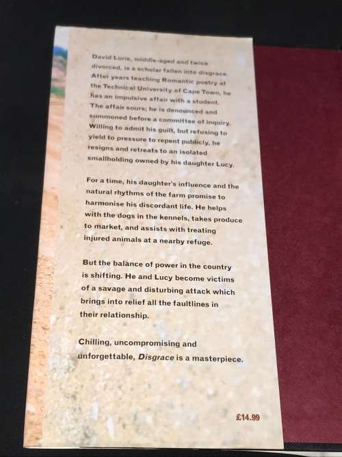 DISGRACE BY J.M. COETZEE 1ST EDITION