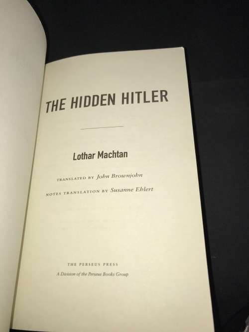 THE HIDDEN HITLER BY LOTHAR MACHTAN