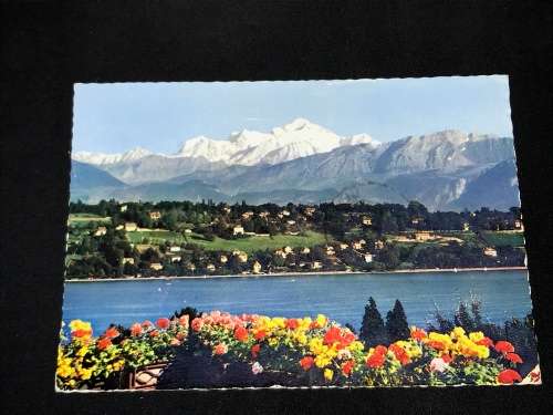 VINTAGE POSTCARD OF LE MONT BLANC GENEVA SWITZERLAND/HELVETIA