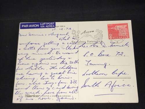 VINTAGE POSTCARD OF  SWITZERLAND/HELVETIA