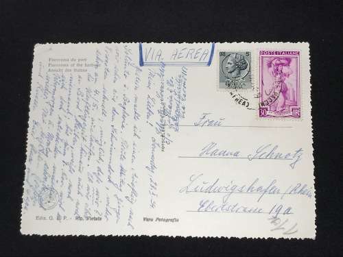 VINTAGE POSTCARD OF PALERMO PANORAMA  ITALY